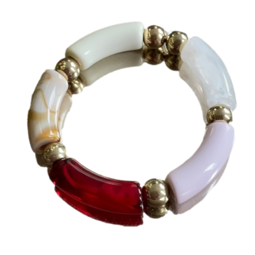 CHUNKY ACRYLIC STRETCH BRACELET